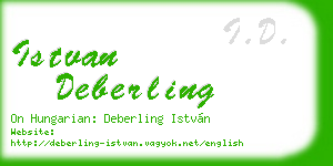 istvan deberling business card